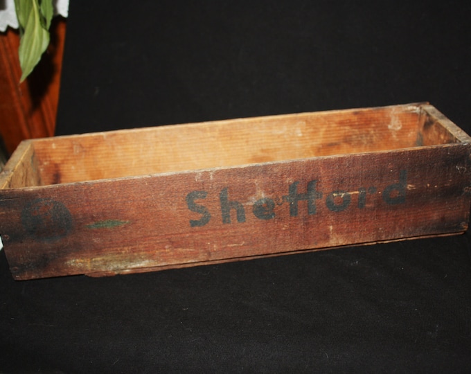 Vintage Wooden Shefford Cheese Box Etsy