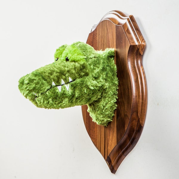 Hangimals "Aidan" The Alligator Baby's Nursery Plush Animal Head Mount