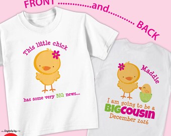 Big Cousin Announcement Shirt: Farm Chick Pregnancy Reveal
