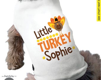 Personalized Dog Thanksgiving Shirt: Puppy Turkey Outfit