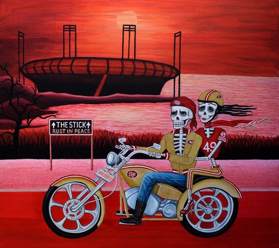 Dia de los Muertos Niner Rider 8 x 10 print by Evangelina | Etsy