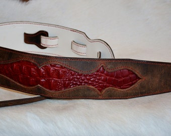 Hand Crafted Leather Guitar Stap