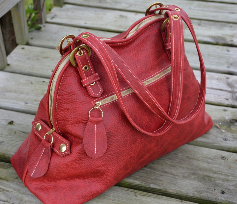 Hand Made Red Leather Purse - Etsy