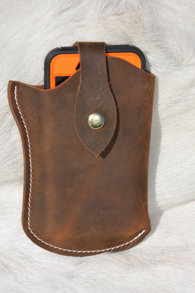 Hand Tooled Leather Cell Phone Holster/ Leather Cell Phone Etsy