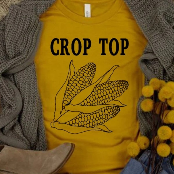 Crop top shirts | support farming shirts | Bella and canvas unisex shirts | farming shirts | corn