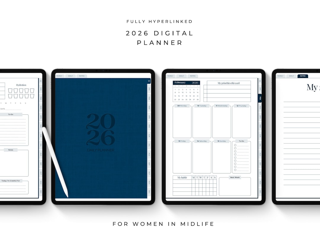 2026 Digital Planner for iPad and Goodnotes | Weekly Layout Calm ...