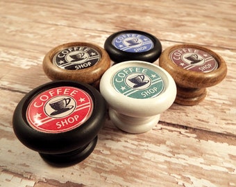 Vintage Retro Coffee Decorative Cabinet Knobs...Price is for 1 Knob (Quantity Discounts Available!)