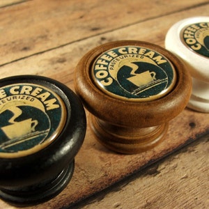 Coffee Cream Kitchen Wood Knob, Pull for Cabinet, Furniture Drawer, etc...Price is for 1 Knob (Quantity Discounts Available!)