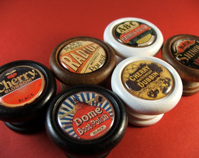 Old Fashioned Boot & Shoe Polish Cabinet Knobs, Pulls...Price is for 1 Knob (Quantitiy Discounts available!)