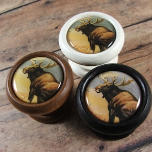Moose Cabinet Hardware Knob, Pull, Handle in Wood for Cabinet Door, Furniture Drawer...Price is for 1 Knob (Quantity Discounts Available!)