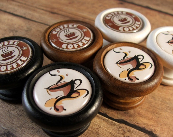 Vintage Retro Coffee Decorative Cabinet Knobs...Price is for 1 Knob (Quantity Discounts Available!)