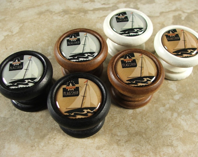 Decorative "Allied Flagship" Vintage Reproduction Cabinet Knobs, Pulls, Handles...Price is for 1 Knob (Quantity Discounts Available!)