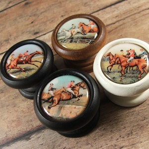 Equestrian Decorative Wood Cabinet Knobs, Pulls Handles...Price is for 1 Knob (Quantity Discounts Available!)