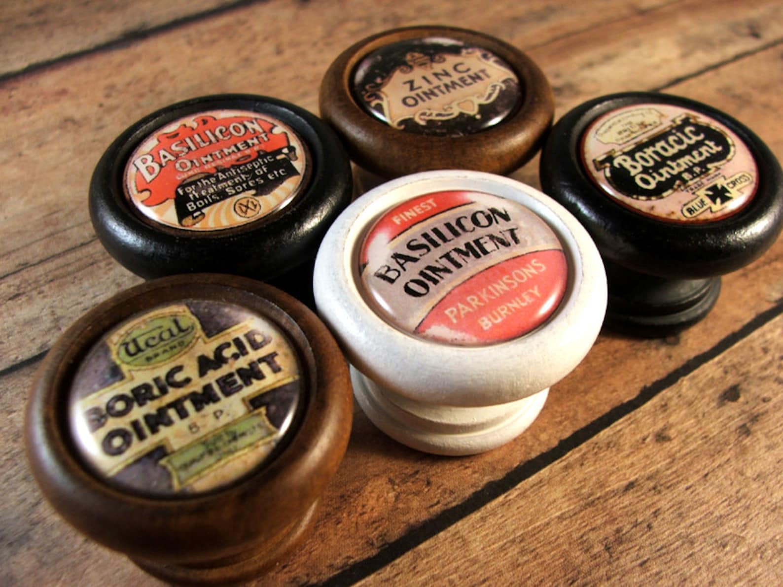 Vintage Tin Bathroom Kitchen Cabinet Decorative Knobs - Etsy