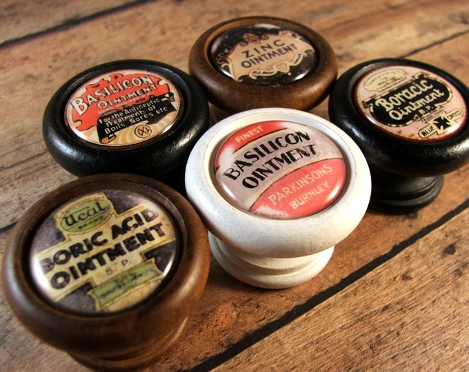 Vintage Tin Bathroom, Kitchen Cabinet Decorative Knobs, Pulls...Price is for 1 Knob (Quantity Discounts Available!)