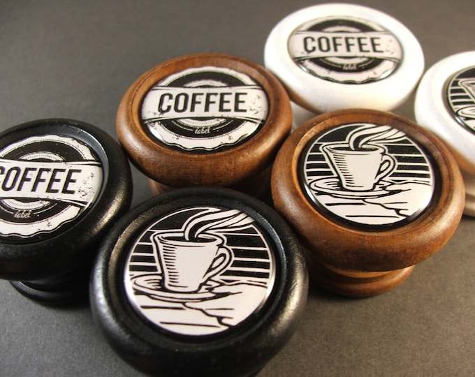 Vintage Retro Coffee Decorative Cabinet Knobs...Price is for 1 Knob (Quantity Discounts Available!)