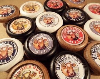 Vintage "Hood & Sons" Milk Bottle Decorative Cabinet Knobs...Price is for 1 Knob (Quantity Discounts Available!)