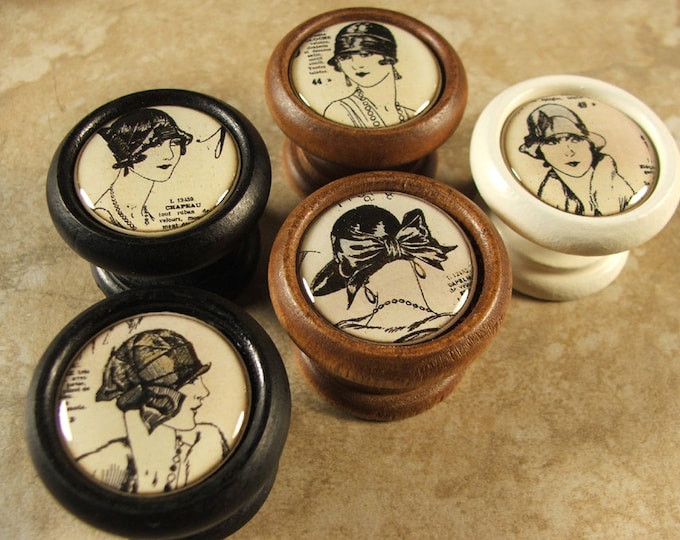 Vintage Ladies Decorative Cabinet Knobs...Price is for 1 Knob (Quantity Discounts Available!)
