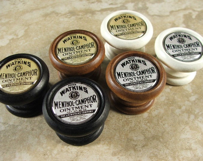 Decorative "Watkins" Ointment Cabinet Knobs, Pulls, Handles...Price is for 1 Knob (Quantity Discounts Available!)