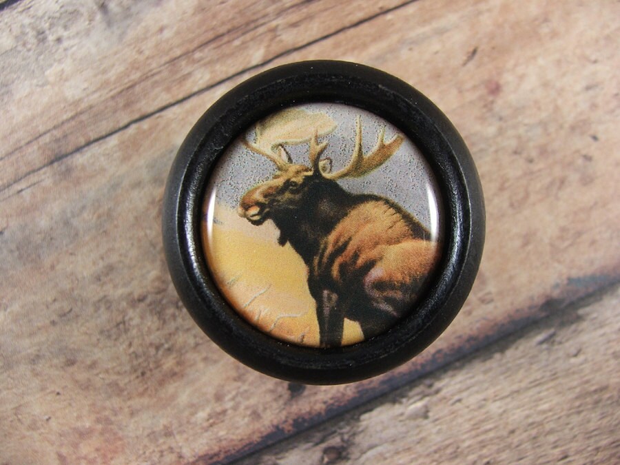 Moose Cabinet Hardware Knob Pull Handle In Wood For Cabinet Door