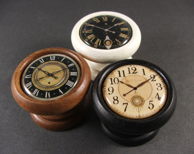 Handmade Clock Face Decorative Door Knobs, Pulls, Handles for Cabinets and Furniture...Price is for 1 Knob (Quantity Discounts Available!)