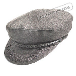 Greek Fisherman&#39;s Hat - Wool - Grey