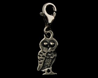 Sterling Silver Charm - Owl (15mm)