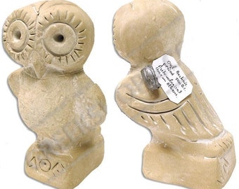 Owl Replica from the Archaic Period 500 BC, Archaelogical Museum of Athens