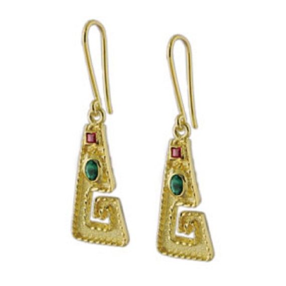 Buy 24k Gold Plated Sterling Silver Byzantine Greek Key Shaped