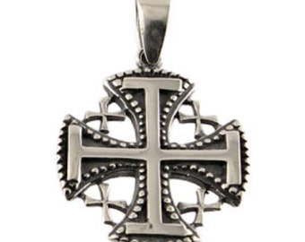 Sterling Silver Pendant - Greek Orthodox Cross (24mm)