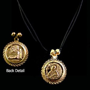 Adjustable Necklace w/ Virgin Mary and the Island of Tinos (24mm), Imported From Greece