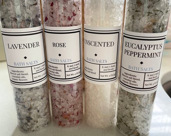 Aromatherapy All Natural Bath Salt Tubes