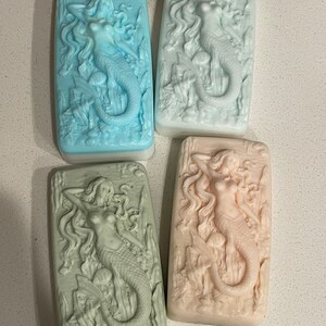 Mermaid Shaped Goats Milk Soap Bar