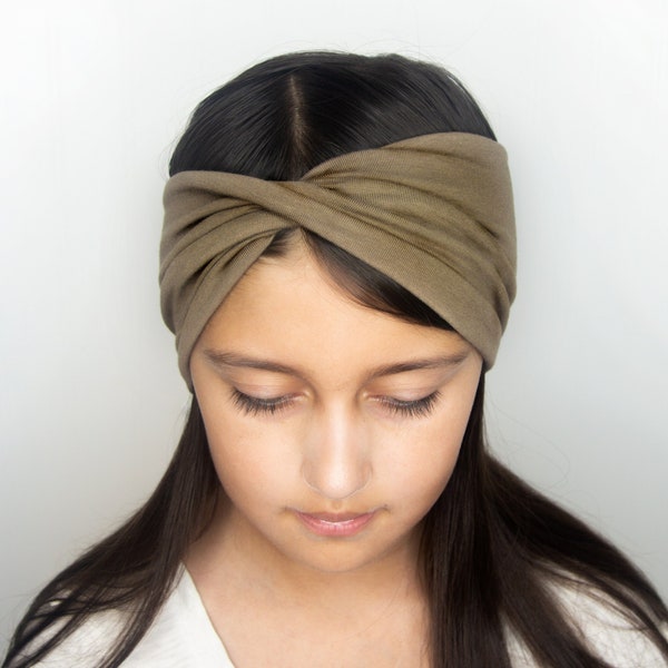 NEW STYLE! Introducing Infinity Loop Headband for Adults, Youth, Child, Toddler, Baby, Stretch Bamboo, Organic Cotton Exercise Headwrap