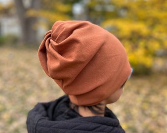 NEW ITEM! Winter Twisted Slouchy Beanie, More COLORS, Stretch Bamboo/Organic Cotton Fleece, Winter Hat, Chemo Cap, Fall Beanie, Stocking Cap