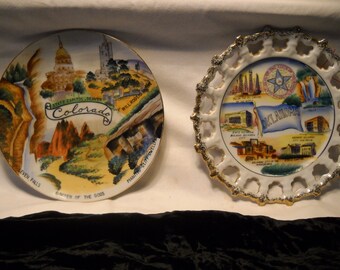 ceramic wall plates vintage vintage commemorative souvenir handpainted ceramic wall plates colorado and oklahoma 2 wall plates etsy ceramic wall plates vintage vintage commemorative souvenir handpainted ceramic wall plates colorado and oklahoma 2 wall plates etsy