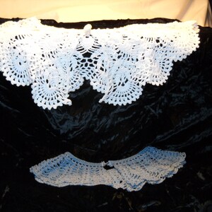 Crochet Collars Blue And White2 image 2