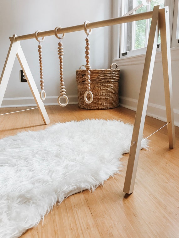 etsy wooden baby gym