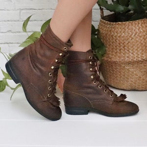 Boho lace up boots 2025