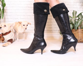 boots with cuff over heel