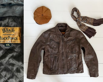 Mens BELSTAFF Authentic Jacket | XXL Size | Brown Leather