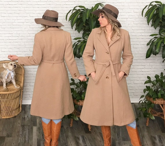 70's Tan Wool Princess Coat