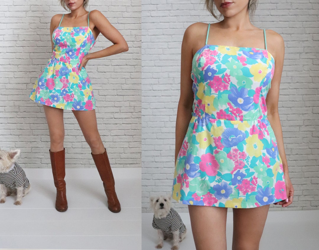 1960's Mini Dress With Bloomers | Size Small Ladies
