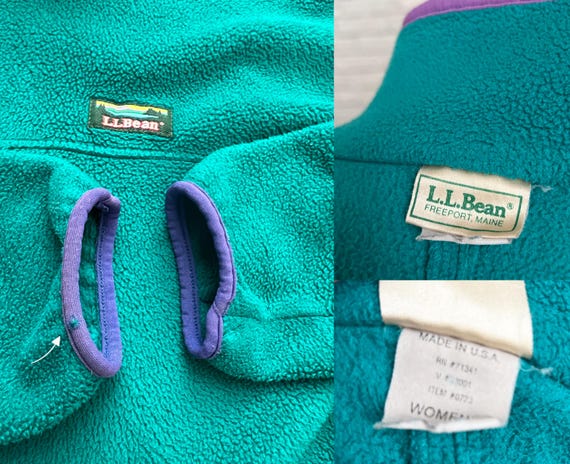 80s LL Bean Fleece Hiking Sweater | Small Medium | Vintage Zip up
