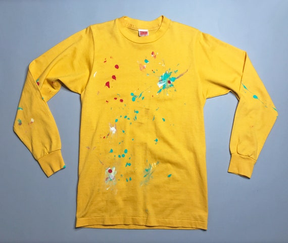 1980s Hand Painted Shirt || Small Size || Wearabl… - image 2