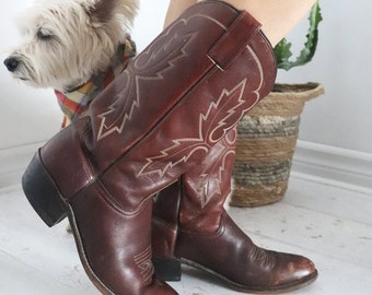 n*9様 ビンテージ　シルバー　ブーツ　置物　silver 1970s Mens Cowboy Boots || 9 to 9.5 Size || Western Cordovan
