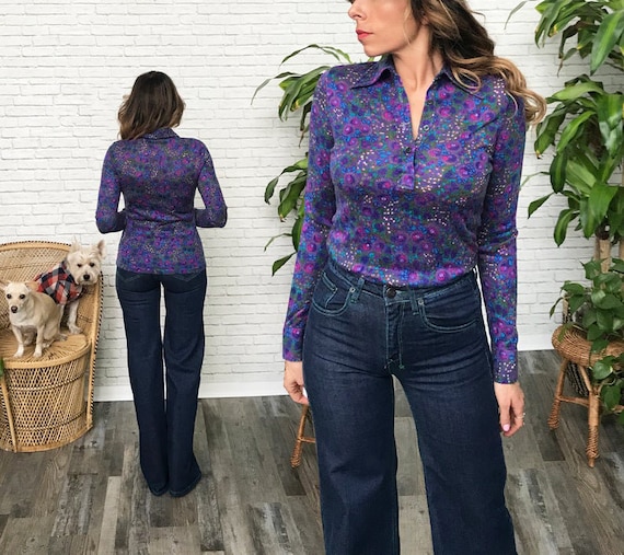 70's French Psychedelic Blouse