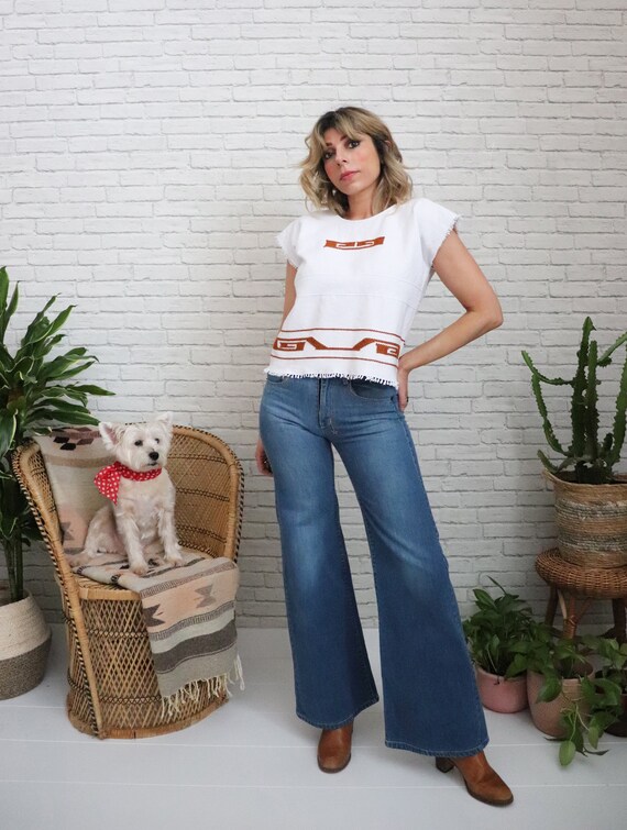 1970's Huipil Top | Small Size | Cropped Cotton H… - image 2