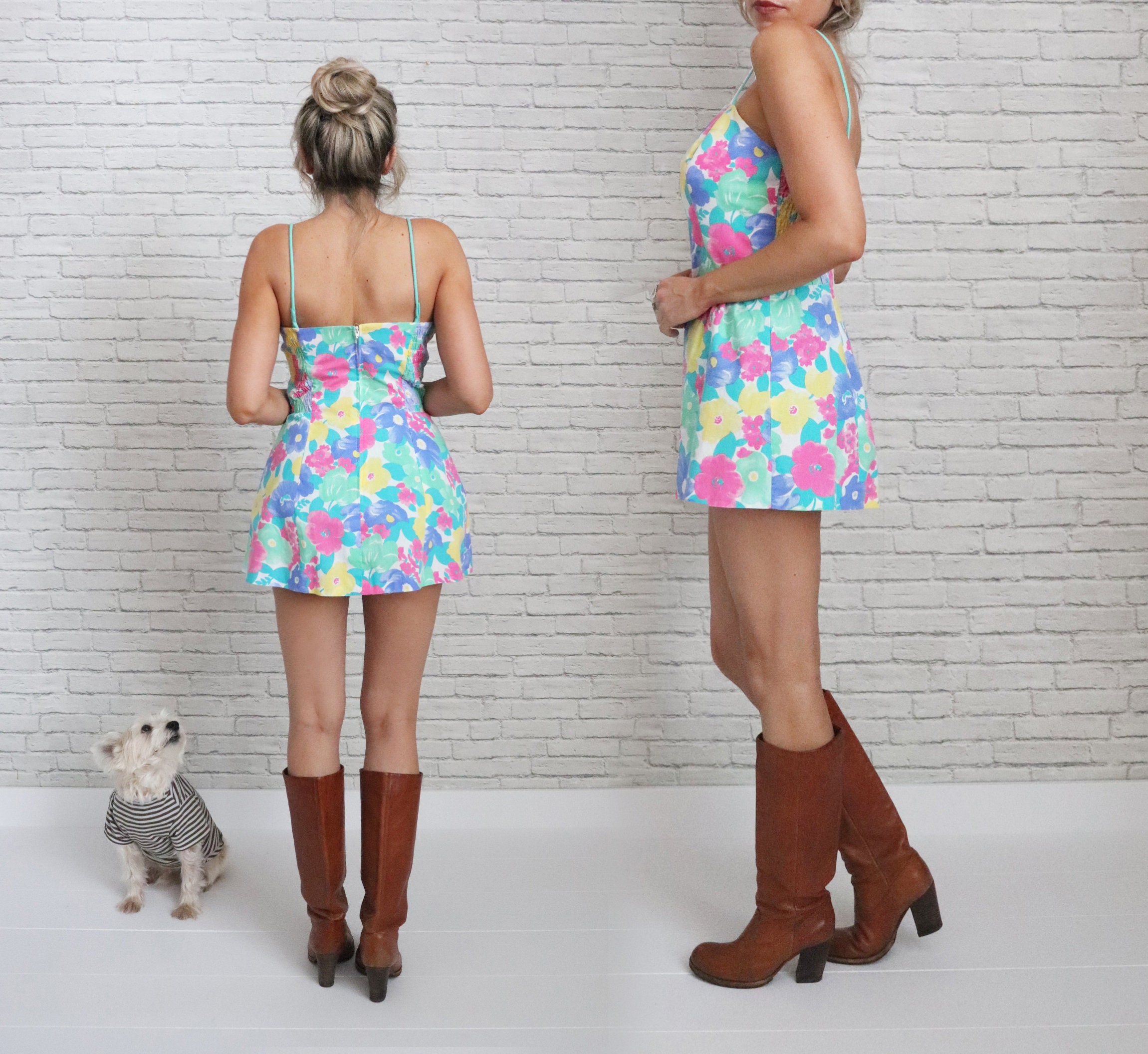 knee length dresses for ladies Sugar Thrillz Clowncore Circus Sateen Puff Sleeve Ruffled Mini Dress And  Bloomers Set main image 1
