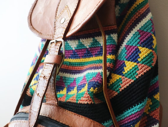 Vintage Handwoven Backpack || Kiondo Beach Bag ||… - image 3